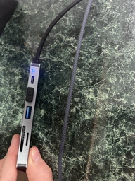 Usb хаб перехідник type с на юсб 6в1 hub адаптер на тайп сі для ноутбука макбука смартфона планшета пк Brillix UC-H6 Max концентратор з кардрідером розгалужувач 4 порти 4K HDMI+USB*2+SD/TF card reader+PD Female hub 6in1
