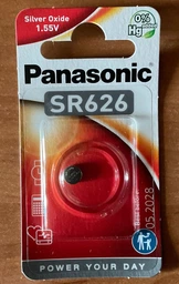 Батарейка Panasonic срібно-цинкова SR626 (377, V377, D377) блістер, 1 шт (SR-626EL/1B)