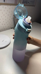 Спортивная бутылка 650 мл, изменяющая вкус воды в комплекте 7 капсул Синьо-Бузковий фото от покупателей 1