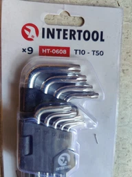 Набір ключів L-подібних TORX (9 шт.) INTERTOOL [НT-0606] (шт)