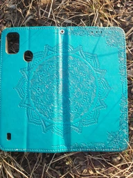 Чехол Vintage для ZTE Blade A51 книжка кожа PU с визитницей голубой