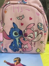 Сумка Лило и Стич Lilo & Stitch повседневная модная нагрудная детская через плечо кросс боди розовая 18*13*8 см (ІІ) 33701