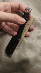Ремешок кожаный с металлическим креплением Mi Jobs Elegance для Xiaomi Mi Smart Band 10/9/8 красный + Gold (mrk3450) фото от покупателей 6