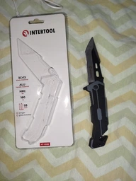 Ніж туристичний Intertool 216мм складний (HT-0598)