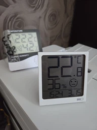 Настільний годинник з гігрометром і термометром HTC-1, кімнатний термометр з вологістю (VS7002353) фото от покупателей 5