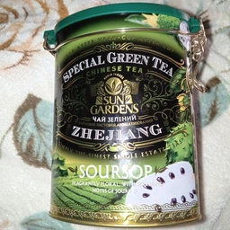 Чай зеленый рассыпной Sun Gardens Gunpowder Sour Sop 100 г жестяная банка (4820082707286)