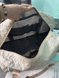 Дорожня сумка з відсіком для взуття ZuoManNi для ручної поклажі Водонепроникна Д50*Ш25*В30 Бежева (М2900264) фото от покупателей 1