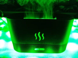 Аромадифузор зволожувач повітря з ефектом вогню та LED підсвічуванням Flame Aroma Diffuser, з резервуаром для ефірної олії, чорний фото від покупців 2
