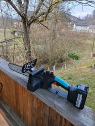 Аккумуляторная цепная пила ( пила ) садовая V-Tekk Electric Saw с шиной 12» для дерева и веток, электропила + 2 аккумулятора 21В, кейс фото от покупателей 10