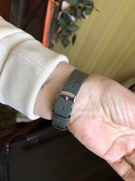Кожаный ремешок Mi Jobs с металлической капсулой для Mi Smart Band 9 Active Red and Silver (mrk6003)