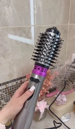 Фен щітка гребінець браш з обертанням 2в1 Professional Hot Air Styler 1000 Вт випрямляч для укладання волосся стайлер з функцією іонізації фото от покупателей 2