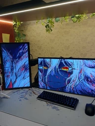 Настольное крепление для двух мониторов OfficePro MA412B с пружиной 17-32" 2-9 кг Black фото от покупателей 2