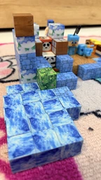 Магнитный конструктор Minecraft 100 шт + ПОДАРОК 3 фигурки по игре Майнкрафт Дом с пандами Mk001001 фото от покупателей 2