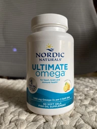 Риб'ячий жир Nordic Naturals "Ultimate Omega" жирні кислоти омега 3 зі смаком лимона, 1280 мг (60 гельових капсул)