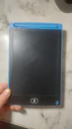Дитячий графічний кольоровий LCD планшет Grant, дошка для малювання та записів 8.5" зі стилусом, синій фото від покупців 4
