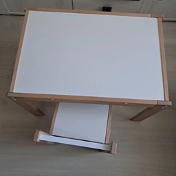 Стол и стульчик детский натуральное дерево бук 66*45*44 см. 50*31*29 см. Белый (4340-6) фото от покупателей 2