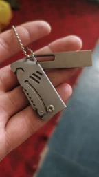 Мини нож 2 шт брелок для ключей стальной 3,6 см Mini Knife серый (GS-194856) фото от покупателей 1