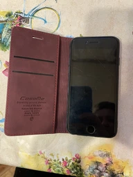 Чохол книжка Caseme з магнітом для iPhone 7 / 8 бордовий гаманець
