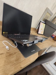 Охлаждающая подставка для ноутбука OfficePro LS121G Aluminum alloy Gray фото от покупателей 6