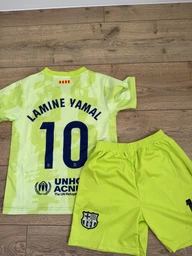 Форма футбольна дитяча Lamine Yamal (Ламін Ямаль) 19 Barcelona 24/25, р. 24 зріст 130-135 см. салатова