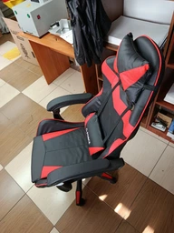 Игровое кресло Hanert G‑Force Black с подставкой для ног, экокожа фото от покупателей 6