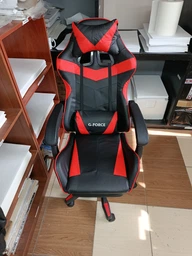 Игровое кресло Hanert G‑Force Black с подставкой для ног, экокожа фото от покупателей 5