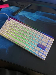 Ігрова Магнітна клавіатура AULA HERO 84 HE White-Purple фото от покупателей 3