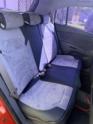 5D Чехлы на сиденья для MITSUBISHI L200 2006-2015 Autovalom Flannel черные с серой вставкою фото от покупателей 18