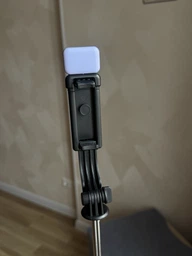 Трипод для телефону штатив тринога селфіпалка для смартфону з пультом лед лампою з підствіткою безпровідна для фото і відео зйомка монопод універсальний смартштатив блютуз складний для андроїда айфона тримач OnePro Чорний 73941 фото від покупців 5