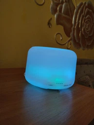 Увлажнитель воздуха ночник аромадиффузор ультразвуковой для дома с led подсветкой на 7 цветов и пультом 500 мл фото от покупателей 11