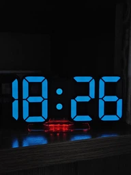 Часы электронные настольные LOSSO Premium 3D-LUMITIME с LED подсветкой черные фото от покупателей 1