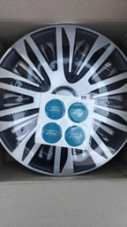 Автомобільні ковпаки 4 Racing Nardo Silver-Black R16 4 шт. (з логотипом Ford)