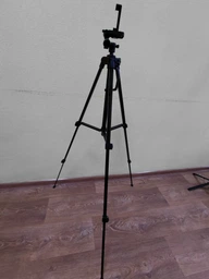Штатив для смартфона та камери Andoer F3366T, трипод алюмінієвий з тримачем для телефона, 140 см, Чорний