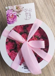 Зефірні квіти тюльпани 2 в подарунковій коробці 21см honeycake фото від покупців 2