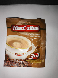 Кавовий напій кава розчинна MacCoffee 3в1 з ароматом Карамелі