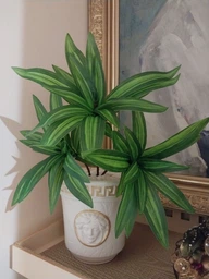 Декоративна штучна квітка - драцена Dracaena тропічна пальма - рослина для декору будинку / саду / офісу, 3 гілки, 36 см, зелена (99938310)