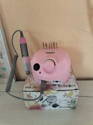 Фрезер для маникюра и педикюра профессиональный 65W 45000 об. мин + подарок 7 алмазных фрез белый фото от покупателей 16