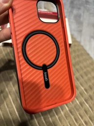 Чохол протиударний ZAGG Gear4 Denali D3O MagSafe для Iphone 13/14 Black Orange фото від покупців 4
