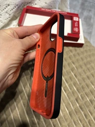 Чохол протиударний ZAGG Gear4 Denali D3O MagSafe для Iphone 13/14 Black Orange фото від покупців 3