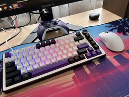 Клавиатура Hator Hellyberry HK75 Mechanical Linear RGB Wireless/Bluetooth/USB UA White/Violet (HK75_wireless)