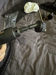 Пароочисник ручний для меблів 2500 Вт пароочищувач відпарювач парогенератор Steam Cleaner з 16 предметами для прибирання чищення стерилізації від жиру та плісняви для кухні ванної меблів авто вікон чорний + батарейки ААА 2шт (0275-0031) фото від покупців 6