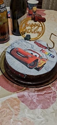 Топпер Для Торта Happy Birthday Тачки Маквин | Золото