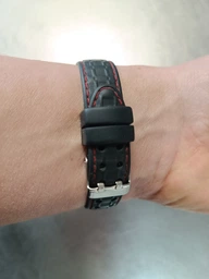 Спортивний ремінець для Xiaomi Mi Band 5/6/7 "Чорно-рожевий" (VANAX82004)