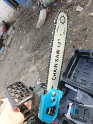 Аккумуляторная цепная пила ( пила ) садовая V-Tekk Electric Saw с шиной 12» для дерева и веток, электропила + 2 аккумулятора 21В, кейс фото от покупателей 8