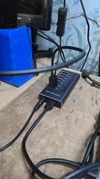 USB HUB 3.0 c дополнительным питанием, 7 USB портов - USB-хаб с блоком питания 12V3A(36W), алюминиевый корпус (700038) фото от покупателей 1