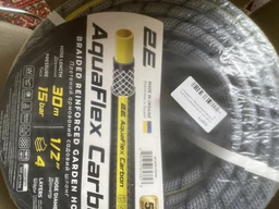 Шланг для полива 2E AquaFlex 1/2″ армированный 4 слоя 30 м 20 бар ПВХ Черно-желтый (2E-GHE12GE30)