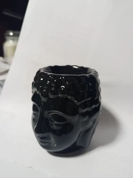 Керамическая аромалампа Будда черная 7х7х8.5 см Amber