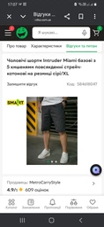 Мужские шорты Intruder Miami базовые с 5 карманами повседневные стрейч-коттоновые на резинке хаки/M