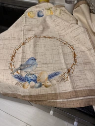 Комплект з 3-х декоративних рушників “Пташка” Handmade фото від покупців 1