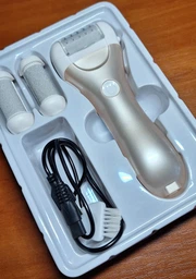 Пемза пилка для ног и пяток роликовая аккумуляторная Callus Remover 3W электрическая для шлифовки электропемза для педикюра USB желтая фото от покупателей 8